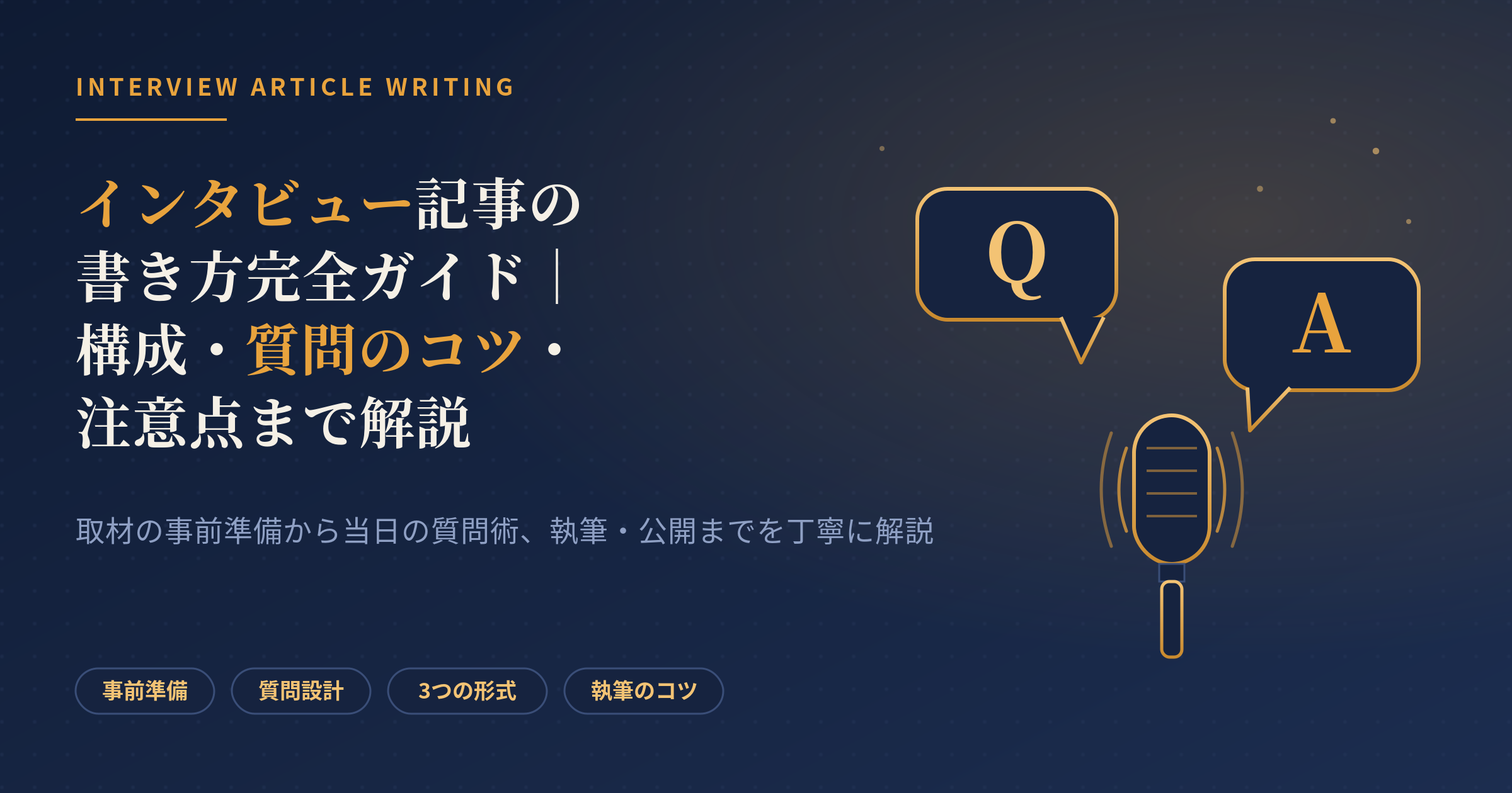 インタビュー記事の書き方
