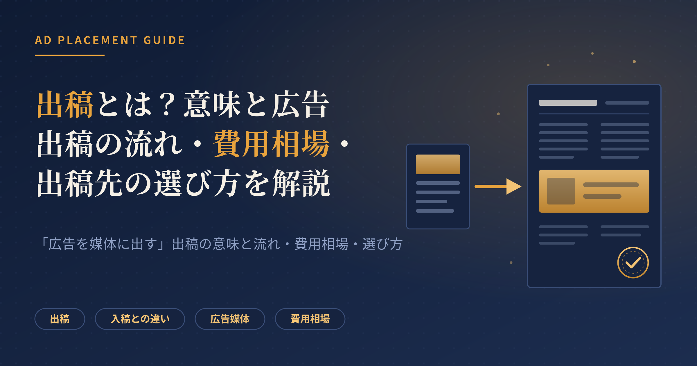 出稿とは